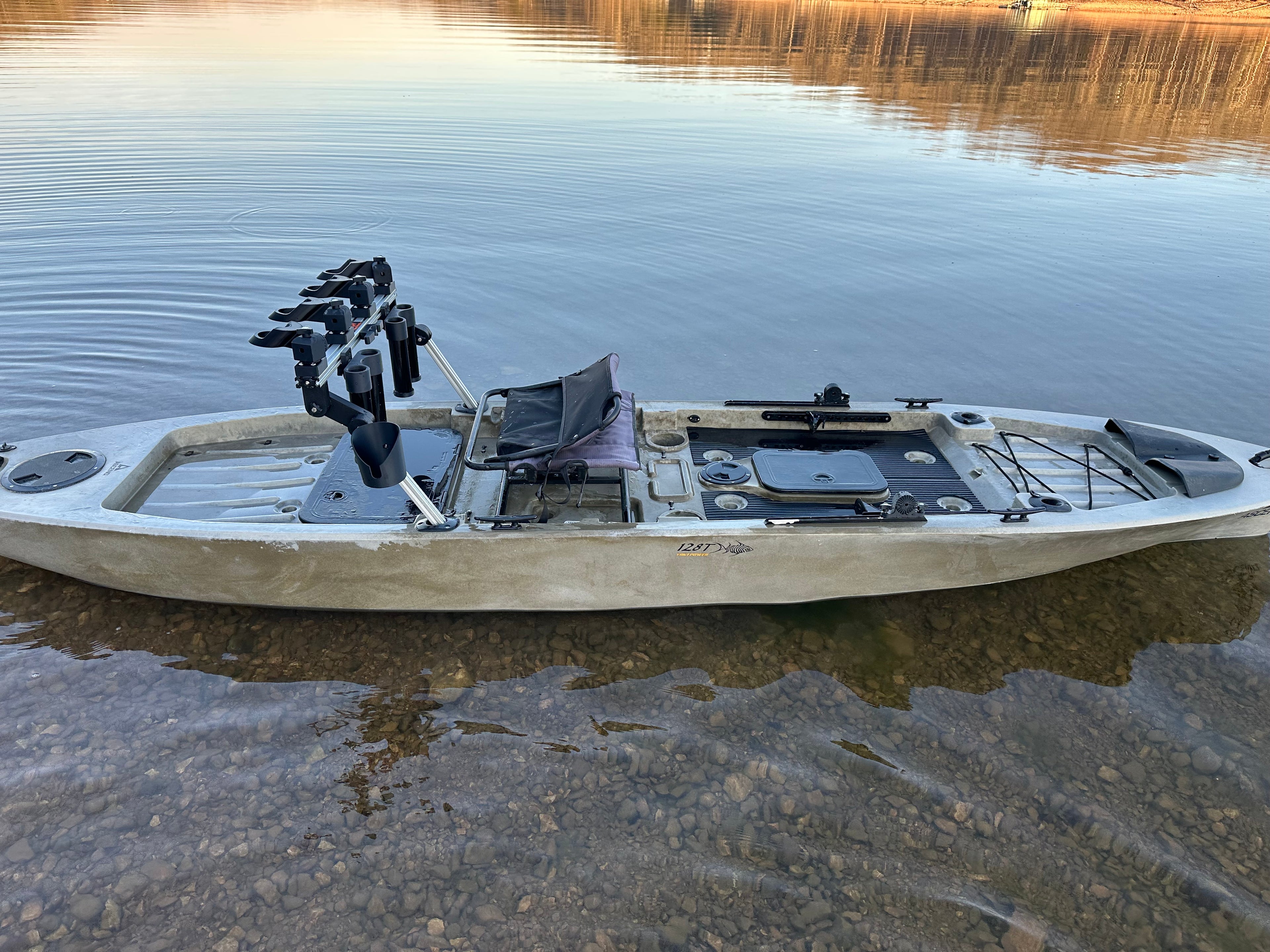 Flush Mounted Kayak Rod Rack